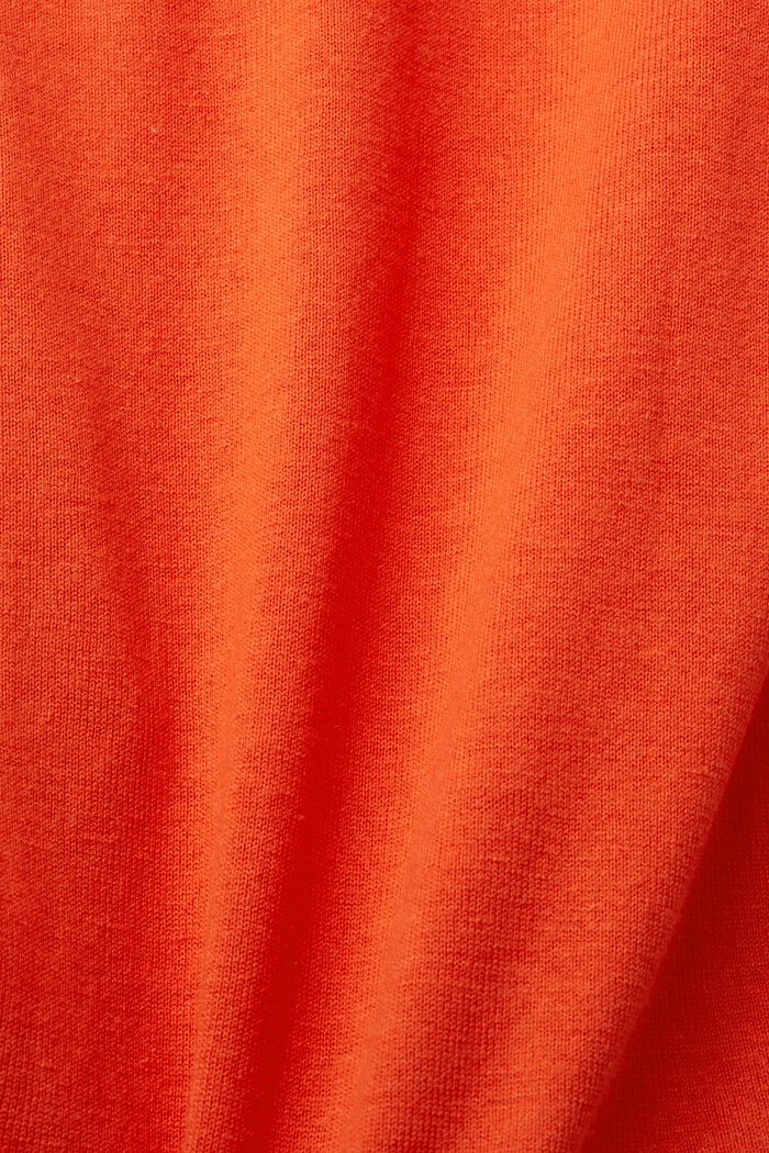 Cardigan en maille léger à teneur en lin, ORANGE RED, detail image number 5