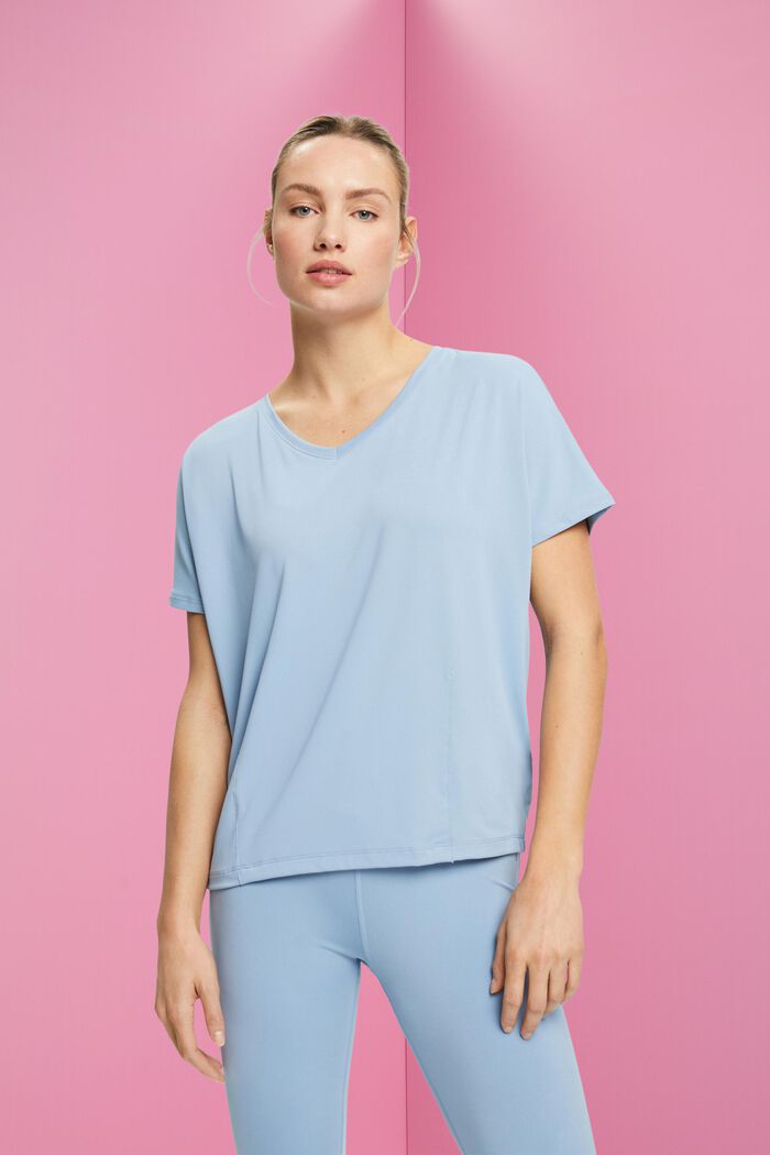 Active T-Shirt E-DRY mit V-Ausschnitt, PASTEL BLUE, detail image number 0