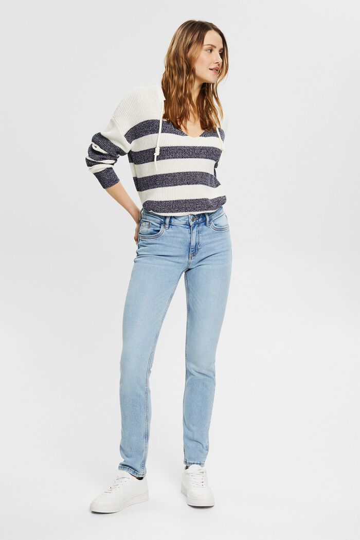 Baumwoll-Jeans mit Stretchkomfort, BLUE LIGHT WASHED, detail image number 1