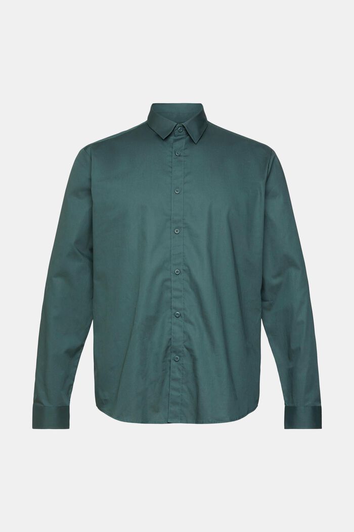 Nachhaltiges Baumwollhemd, DARK TEAL GREEN, detail image number 2