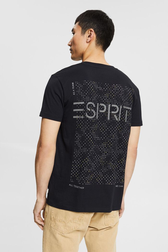 T-Shirt mit Rückenprint, 100% Bio-Baumwolle, BLACK, detail image number 3