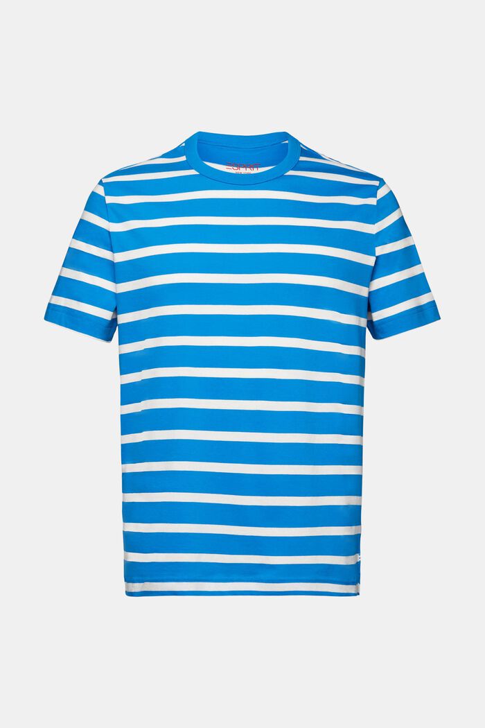 Gestreiftes T-Shirt aus Baumwolljersey, BLUE, detail image number 7