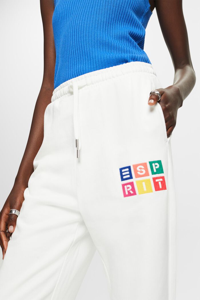 Pantalon de survêtement en coton biologique orné d’un logo brodé, OFF WHITE, detail image number 2