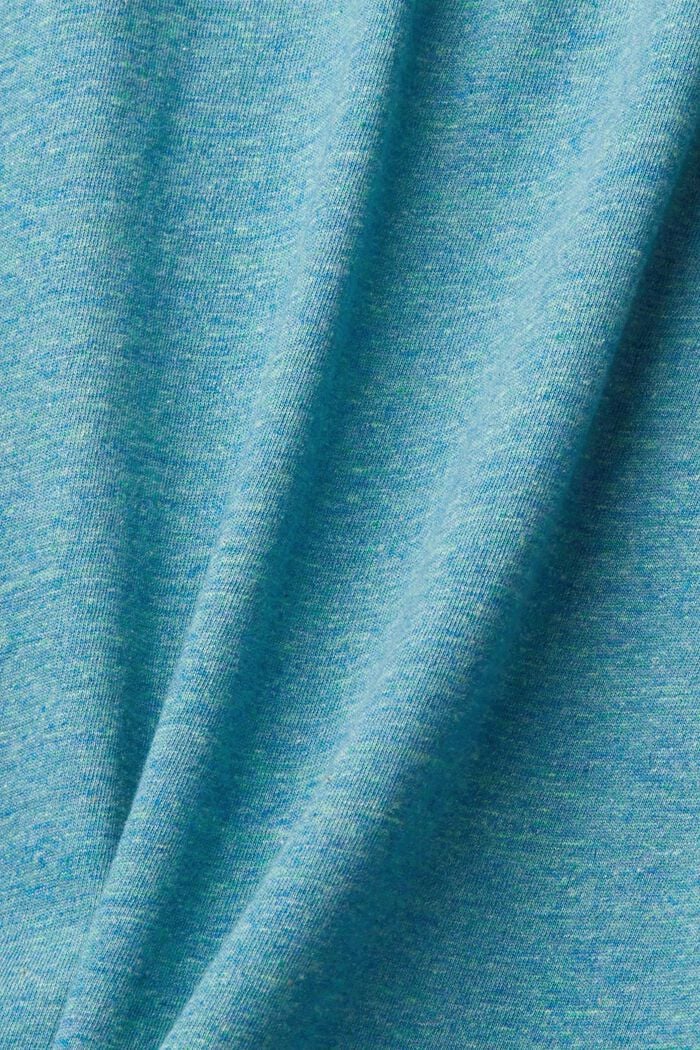 T-shirt à manches longues en jersey, 100 % coton, PETROL BLUE, detail image number 4