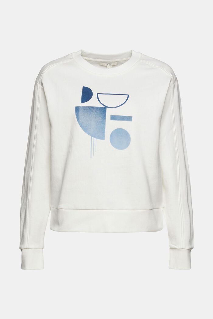 Sweater mit grafischem Print, OFF WHITE, overview