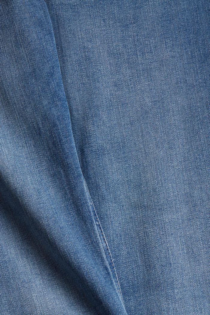 Jean stretch en coton biologique mélangé, BLUE LIGHT WASHED, detail image number 1