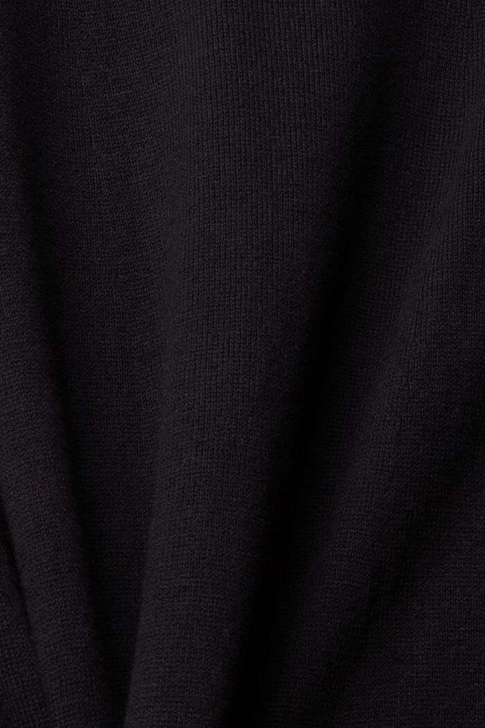 Robe longueur genoux en maille, BLACK, detail image number 5