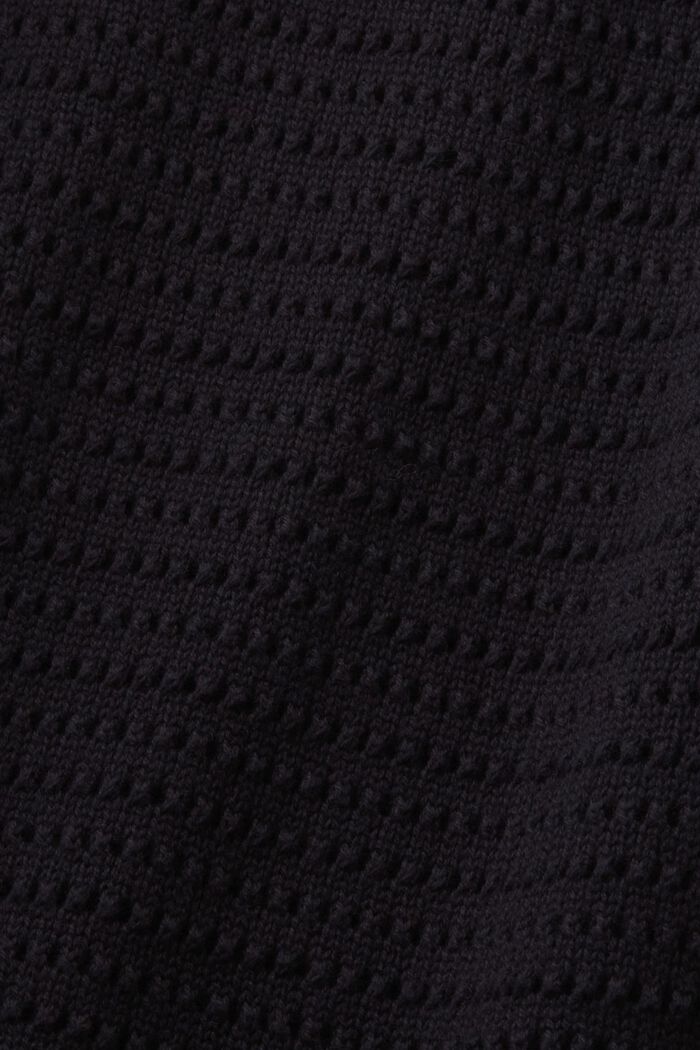 Ärmelloses Midikleid im Pointelle-Design, BLACK, detail image number 5
