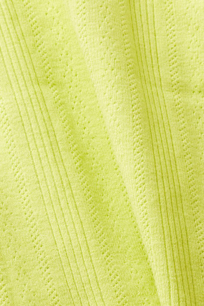 Pull-over style ajouré, BRIGHT YELLOW, detail image number 7