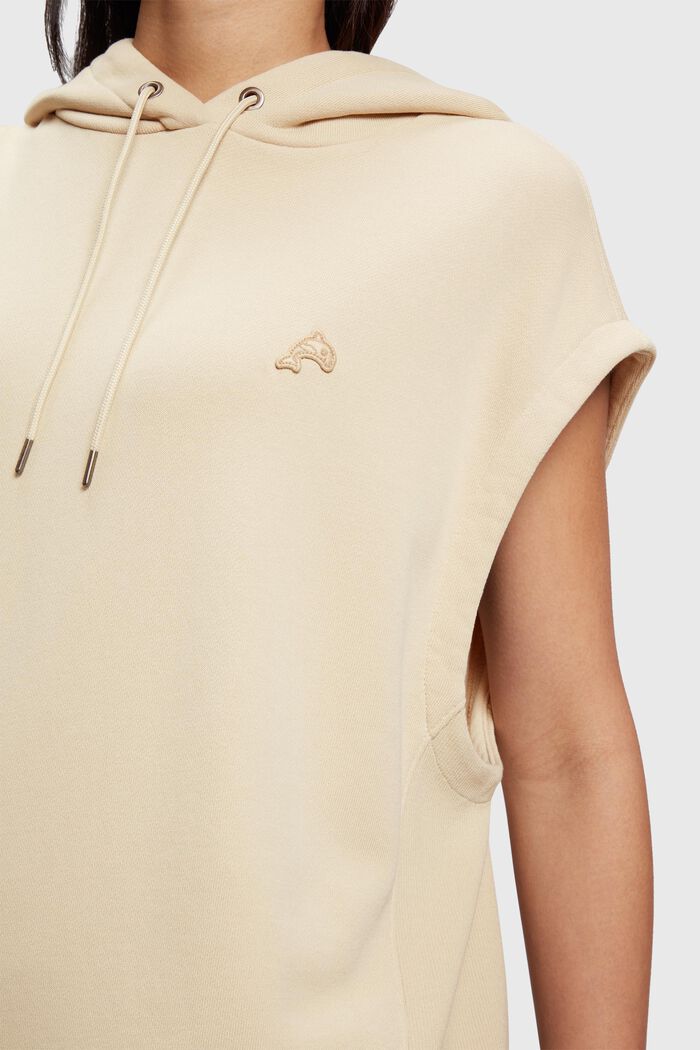Sweat-shirt à manches courtes et patch dauphin, SAND, detail image number 2