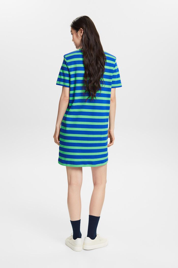 Gestreiftes T-Shirt-Kleid mit Polstern, BRIGHT BLUE, detail image number 2