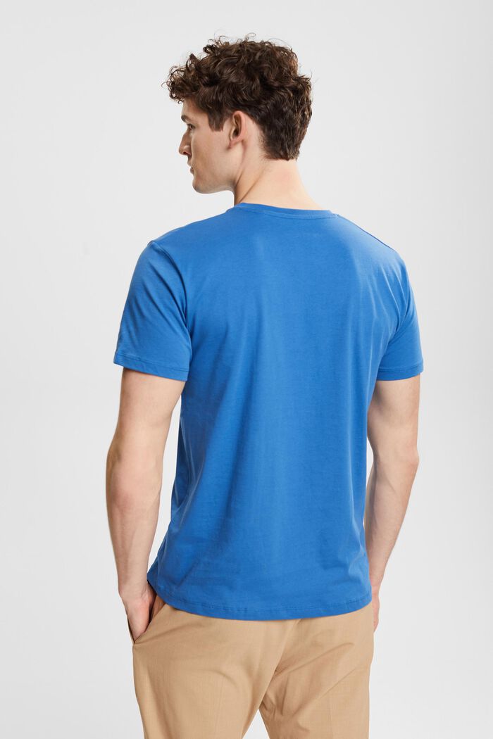 T-shirt à encolure en V en coton durable, BLUE, detail image number 3