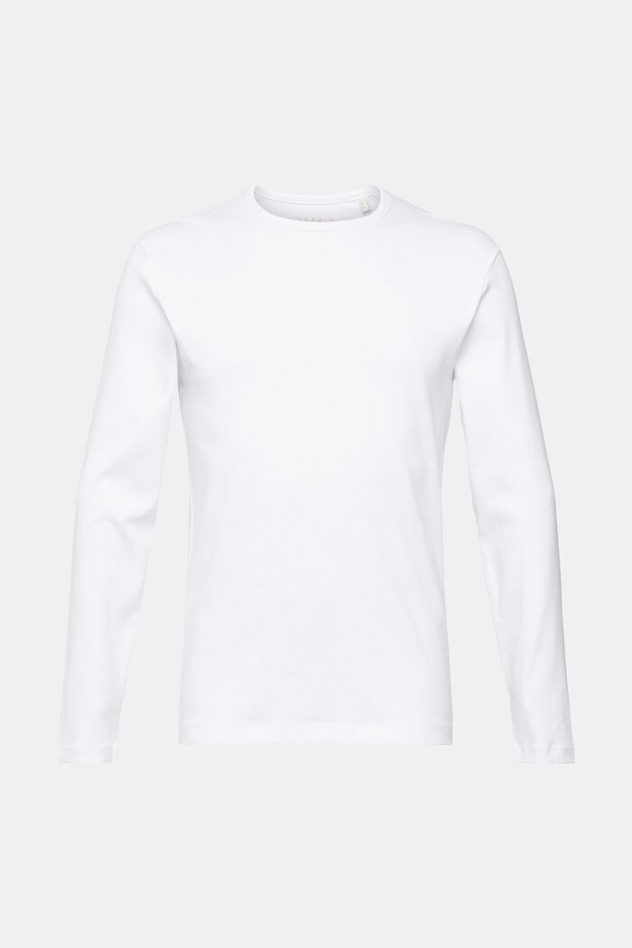 T-shirt à manches longues en jersey, WHITE, detail image number 6