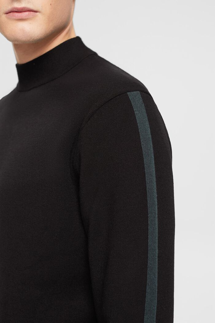 Pullover mit Stehkragen, LENZING™ ECOVERO™, BLACK, detail image number 2