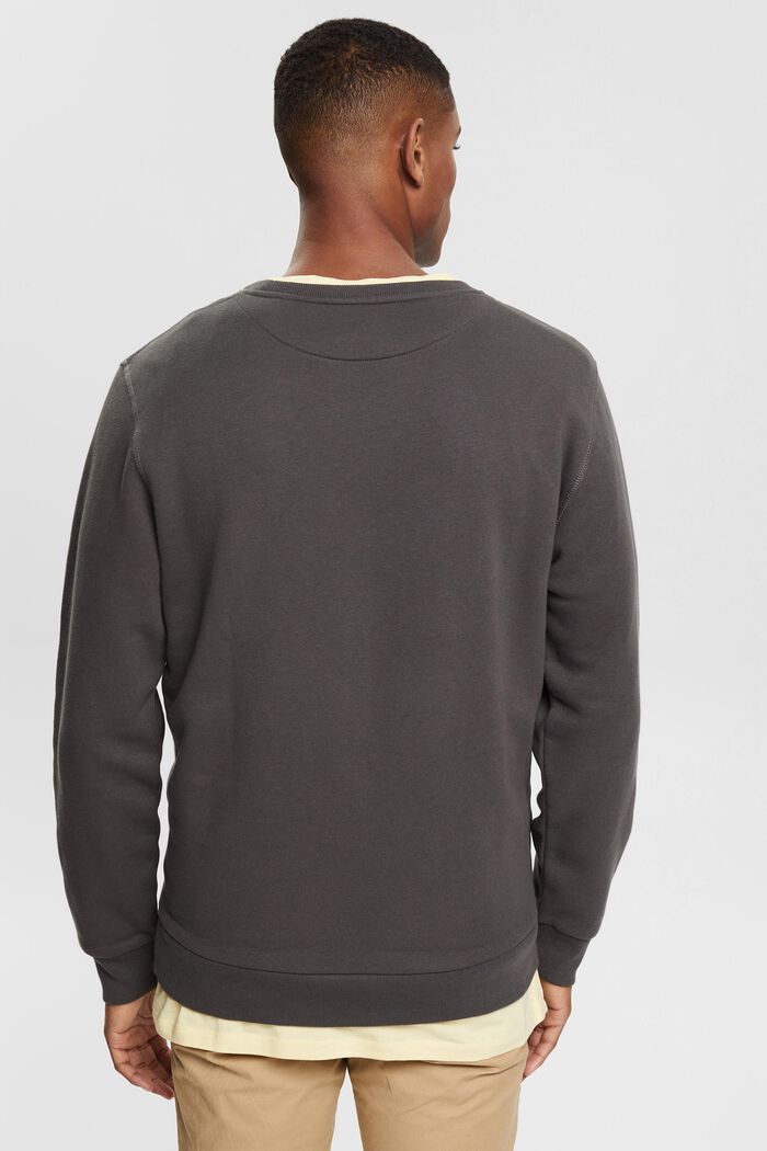 Unifarbenes Sweatshirt im Regular Fit, DARK GREY, detail image number 4