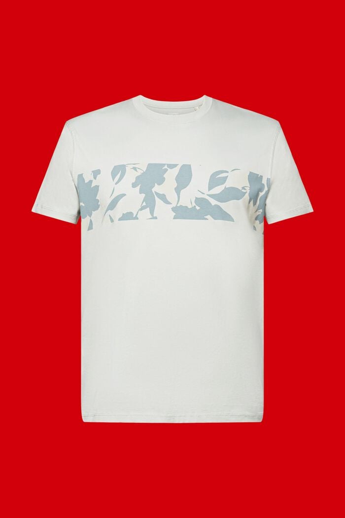T-Shirt mit Frontprint, 100% Baumwolle, LIGHT GUNMETAL, detail image number 6