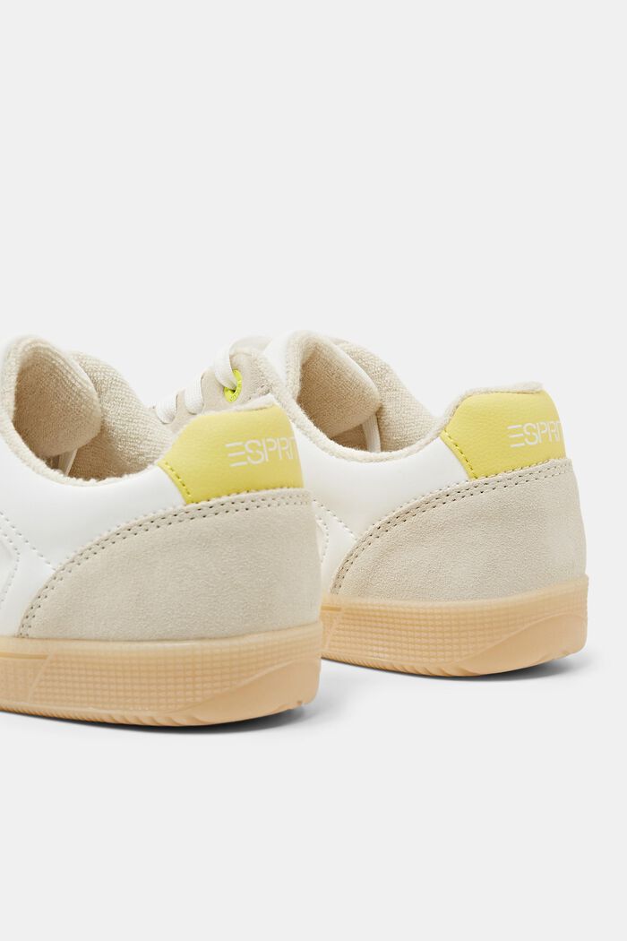 Sneakers aus Materialmix, PASTEL YELLOW, detail image number 4