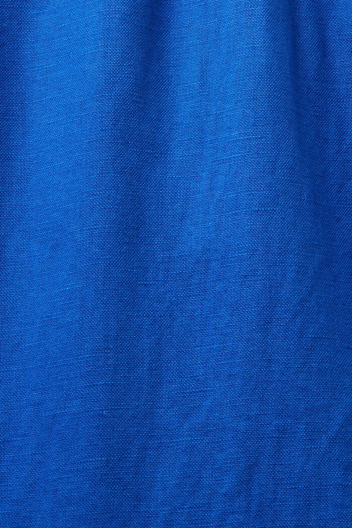 Gerade Hose aus Baumwolle-Leinen-Mix, BRIGHT BLUE, detail image number 6