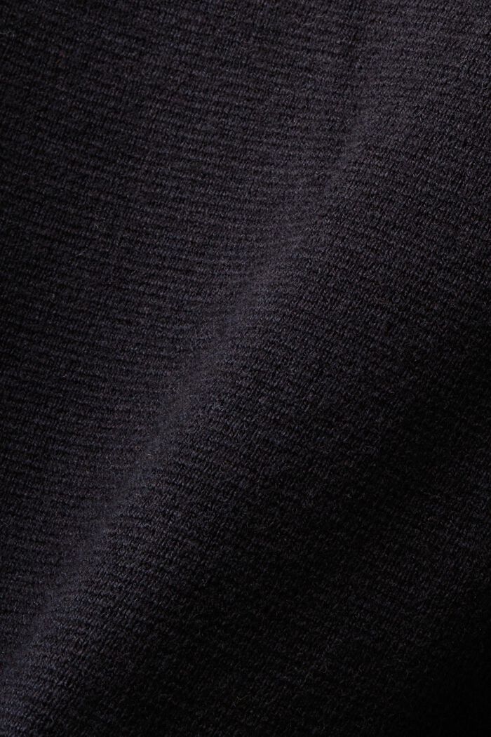 Cardigan en laine mélangée à encolure en V, ANTHRACITE, detail image number 4
