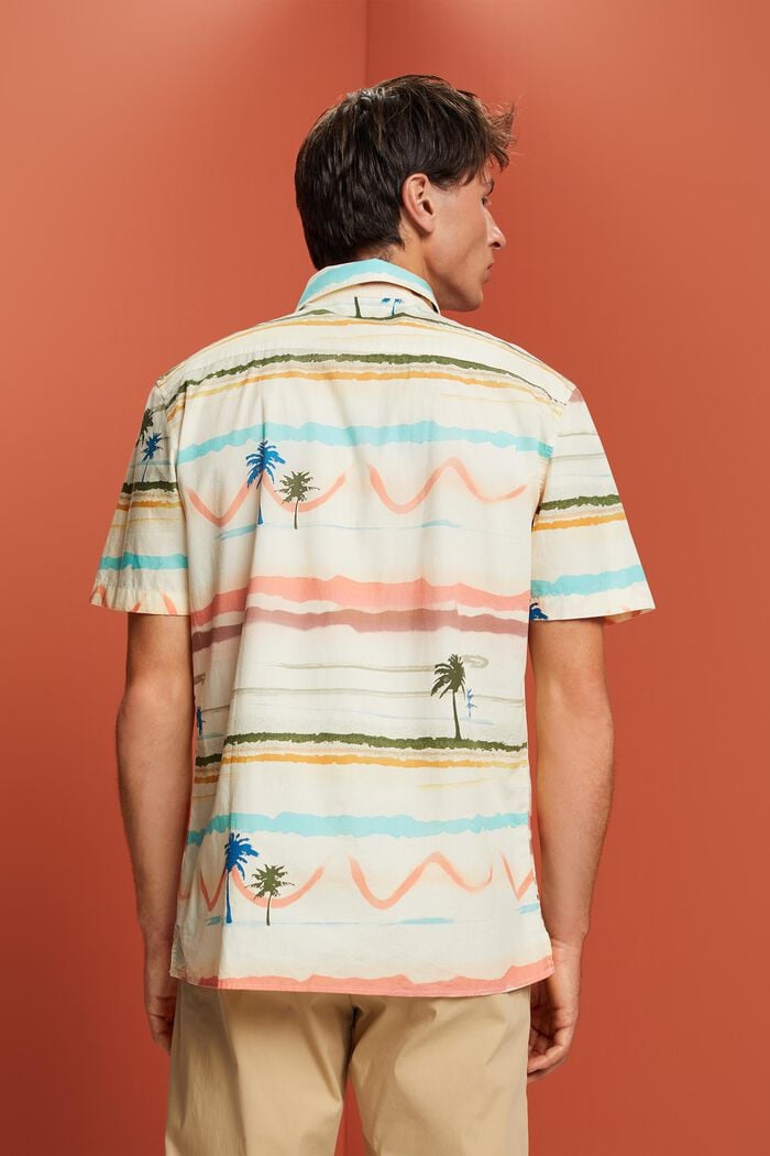 Chemise à manches courtes animée d’un motif, 100 % coton, WHITE, detail image number 3