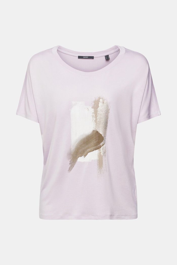 Print-T-Shirt, LENZING™ ECOVERO™, LAVENDER, detail image number 2