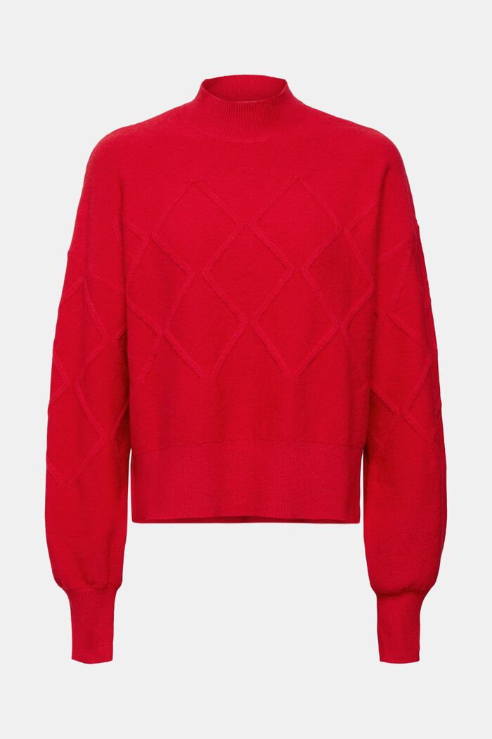 Pullover mit Argyle-Muster, DARK RED, detail image number 2