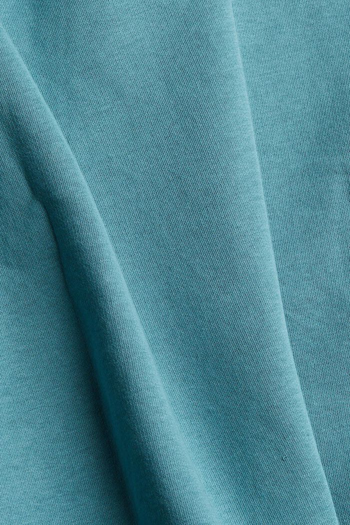Hoodie mit Logo-Patch, Baumwoll-Mix, TURQUOISE, detail image number 5