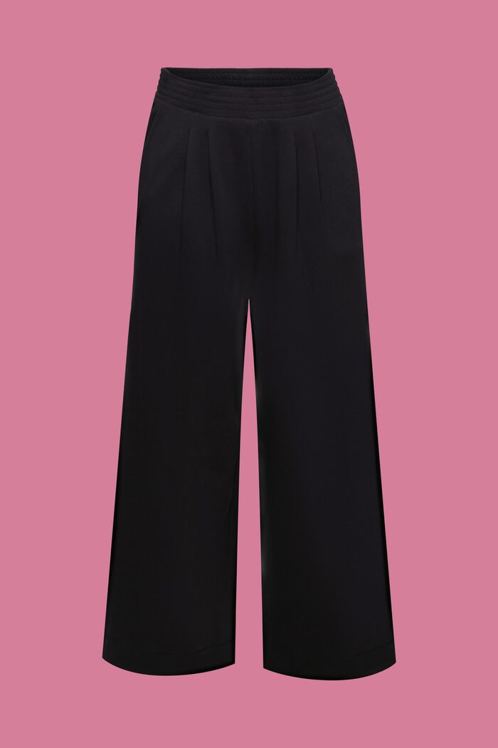 Pantalon raccourci en jersey, 100 % coton, BLACK, detail image number 7