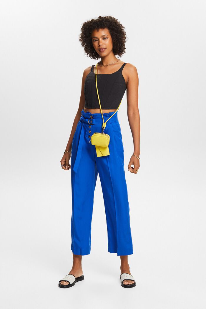 Mix and Match: Verkürzte Culotte mit hoher Taille, BRIGHT BLUE, detail image number 5
