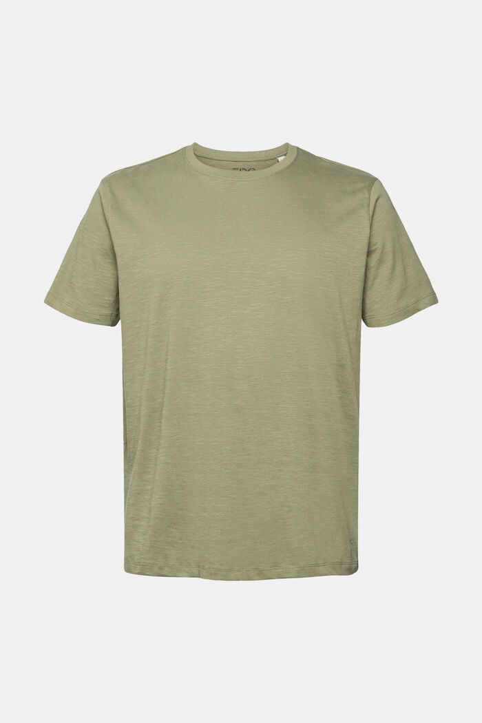 Jersey T-Shirt, 100% Baumwolle, KHAKI GREEN, detail image number 2