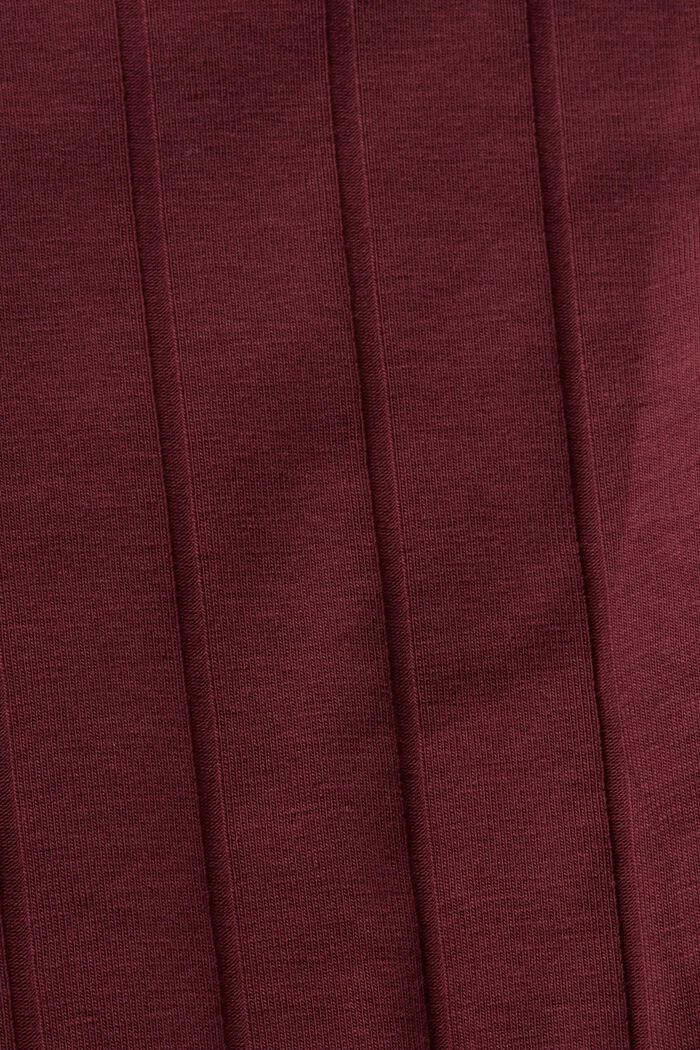 Haut à col roulé en jersey côtelé, BORDEAUX RED, detail image number 5