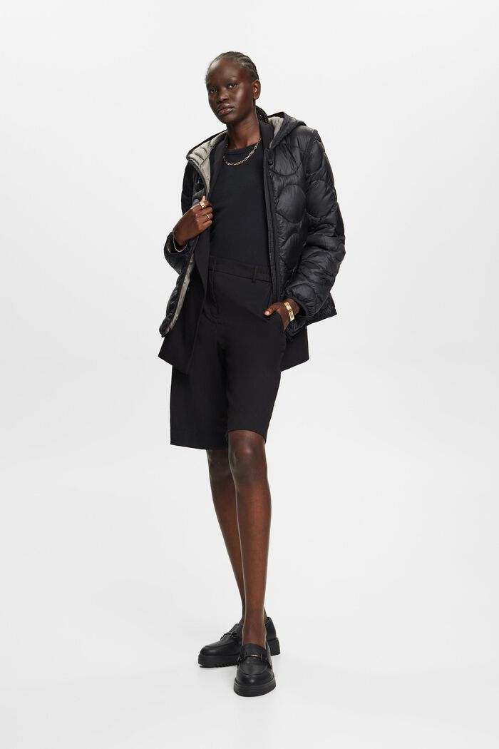 Recyclée : la veste transformable matelassée à capuche, BLACK, detail image number 4