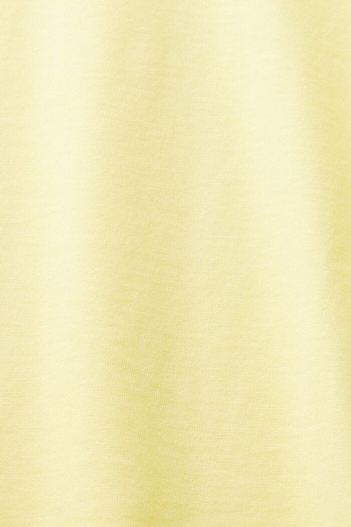 Unisex-T-Shirt aus Pima-Baumwolle mit Print, PASTEL YELLOW, detail image number 7