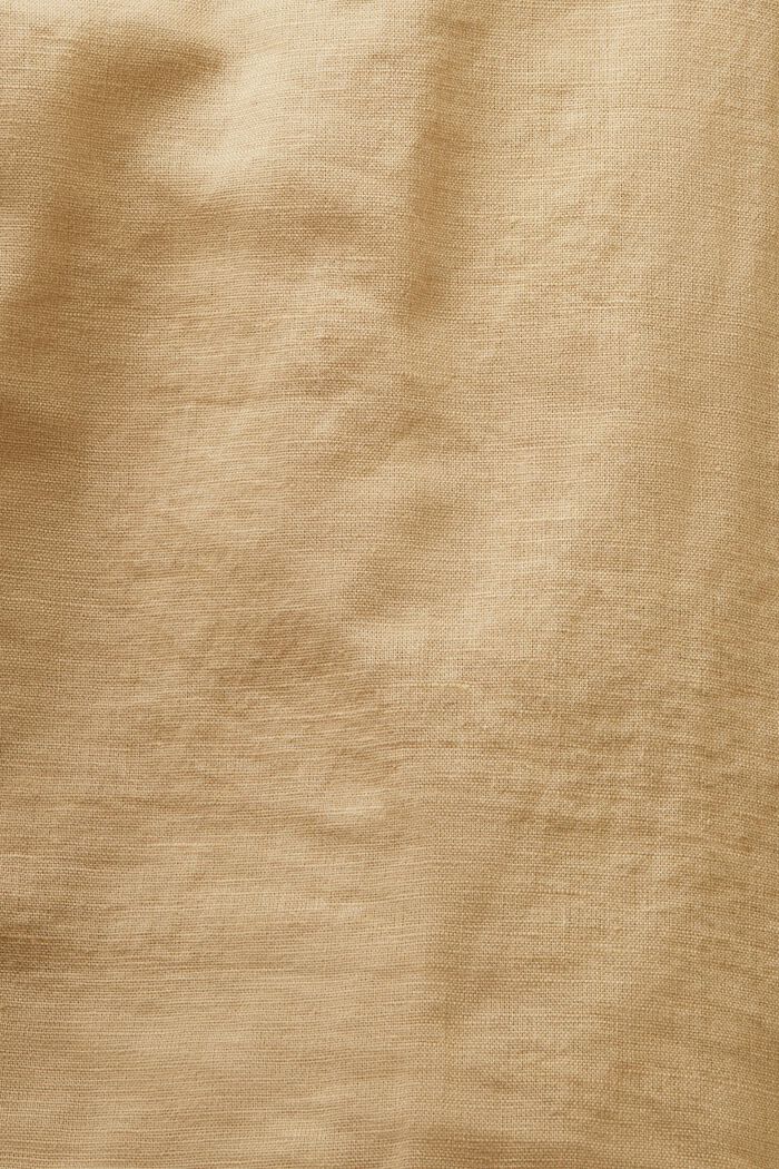 Hemdbluse aus Baumwolle-Leinen-Mix, BEIGE, detail image number 5
