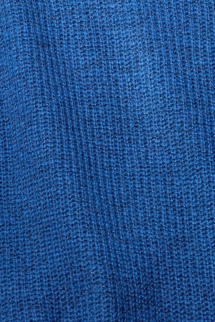 Wollmix: Pullover mit V-Neck, BLUE, detail image number 4
