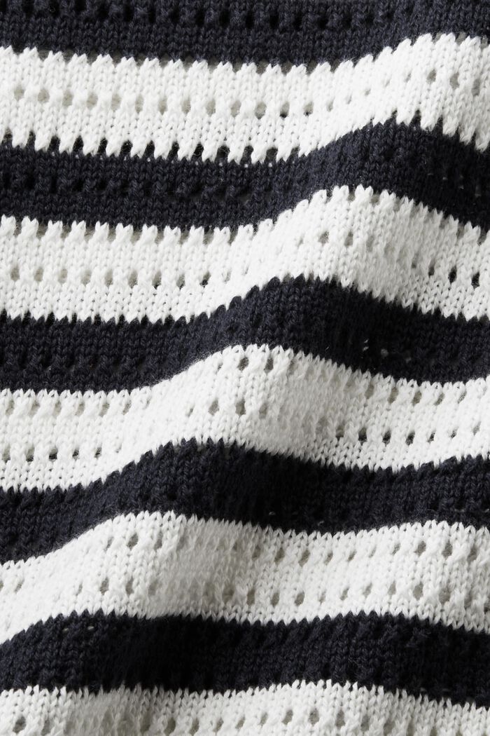 Pull rayé à maille ajourée, OFF WHITE, detail image number 5