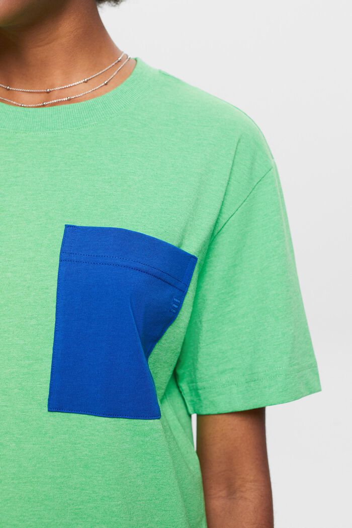 T-shirt chiné à col ras-du-cou, CITRUS GREEN, detail image number 3