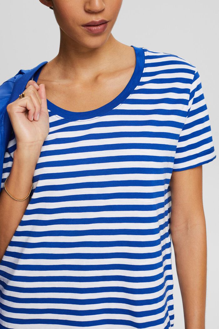 Slub-T-Shirt mit U-Ausschnitt, BRIGHT BLUE, detail image number 2