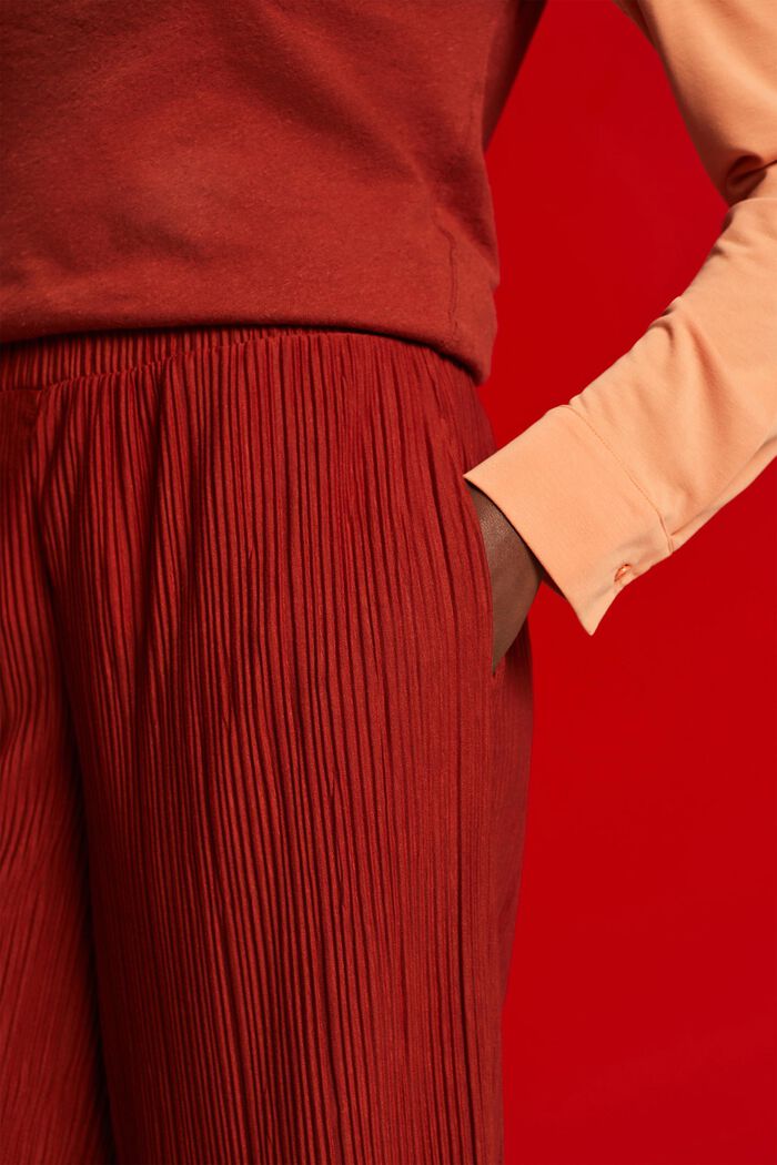 Pantalon en jersey doux animé de plis, TERRACOTTA, detail image number 2