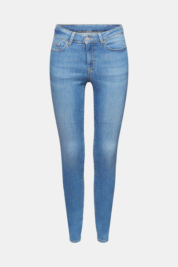 Jean Skinny en coton durable, BLUE LIGHT WASHED, detail image number 6