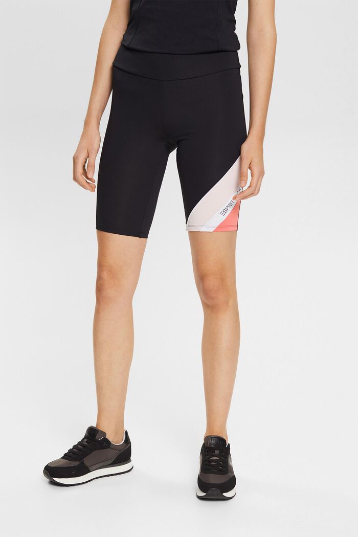 Recycelt: Radler-Shorts mit E-Dry, BLACK, detail image number 1