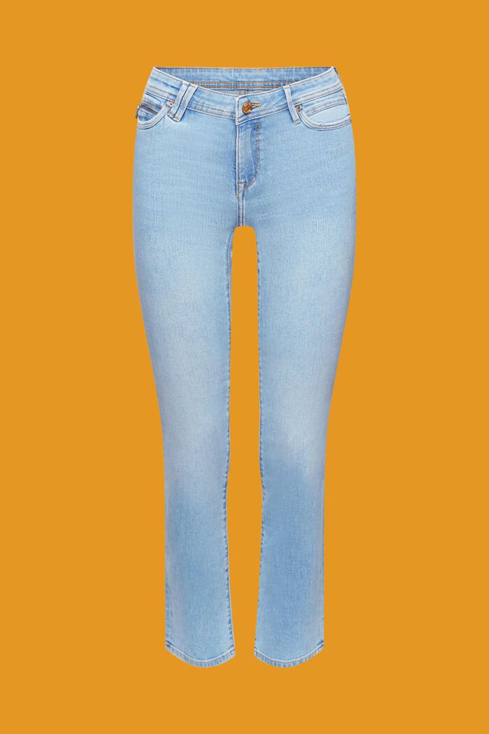 Straight Leg Jeans, BLUE LIGHT WASHED, detail image number 7
