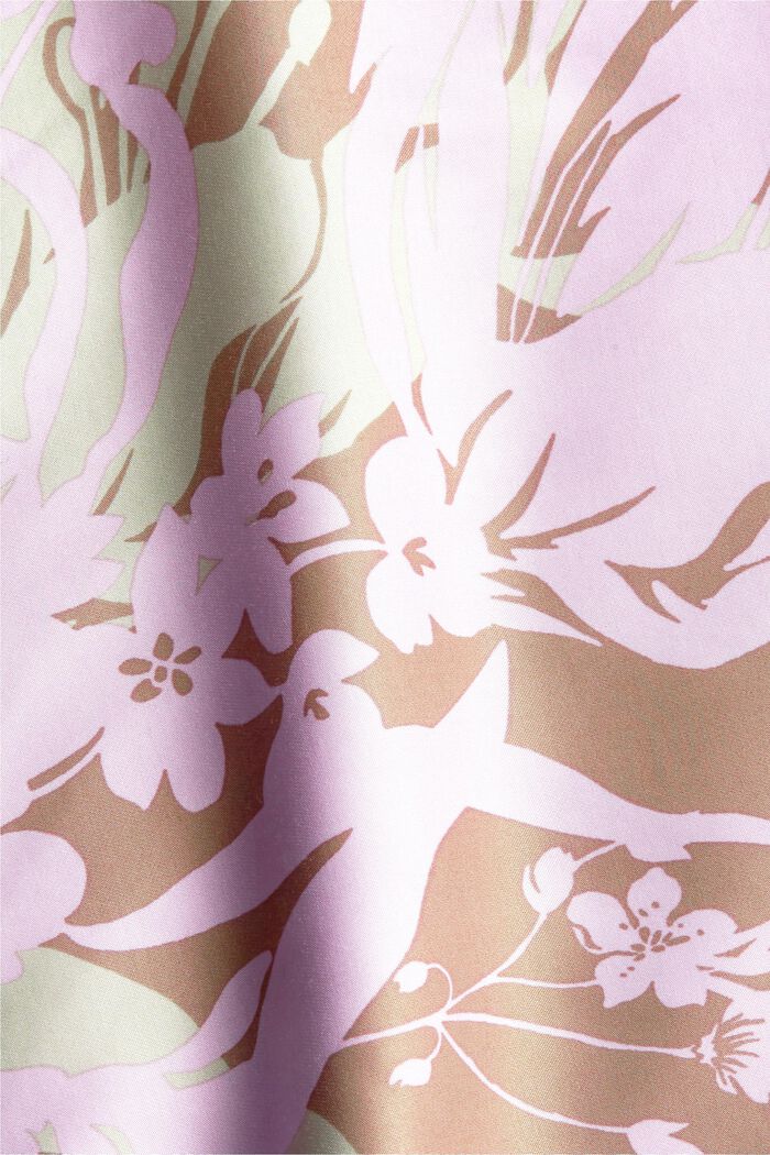 Florales Kleid in Satinoptik, LENZING™ ECOVERO™, LILAC, detail image number 4