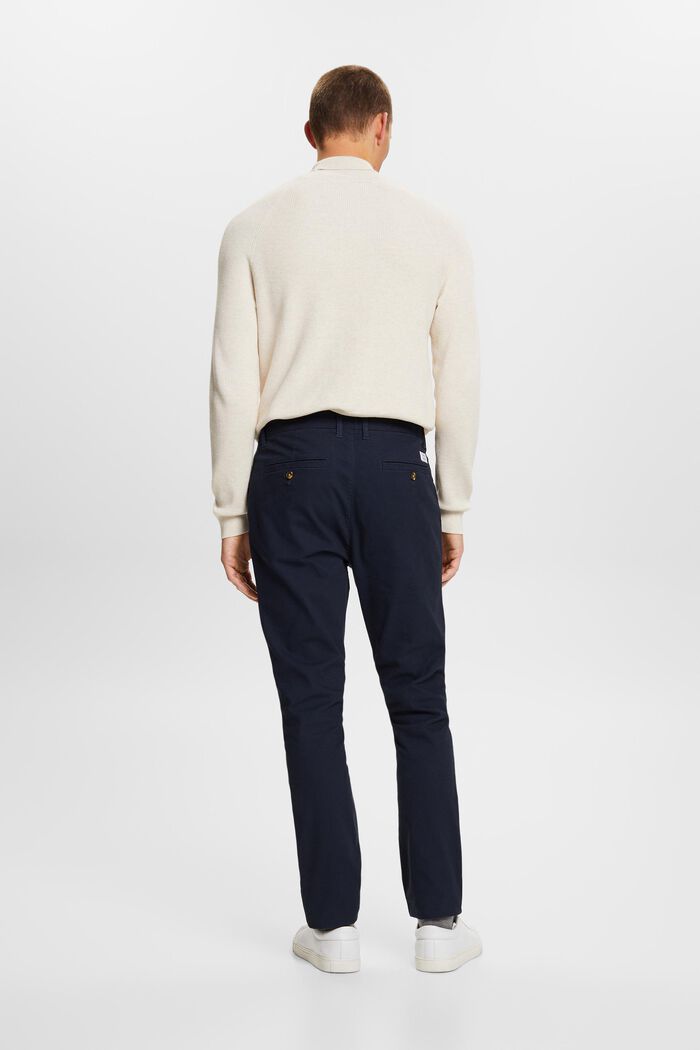 Pantalon chino, coton stretch, NAVY, detail image number 3