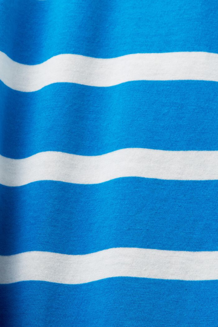 Gestreiftes T-Shirt aus Baumwolljersey, BLUE, detail image number 6