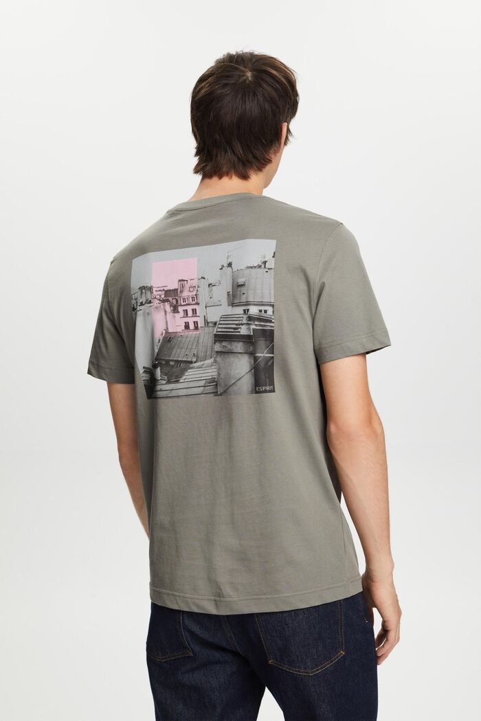 T-shirt à imprimé sur le dos et devant, GUNMETAL, detail image number 3