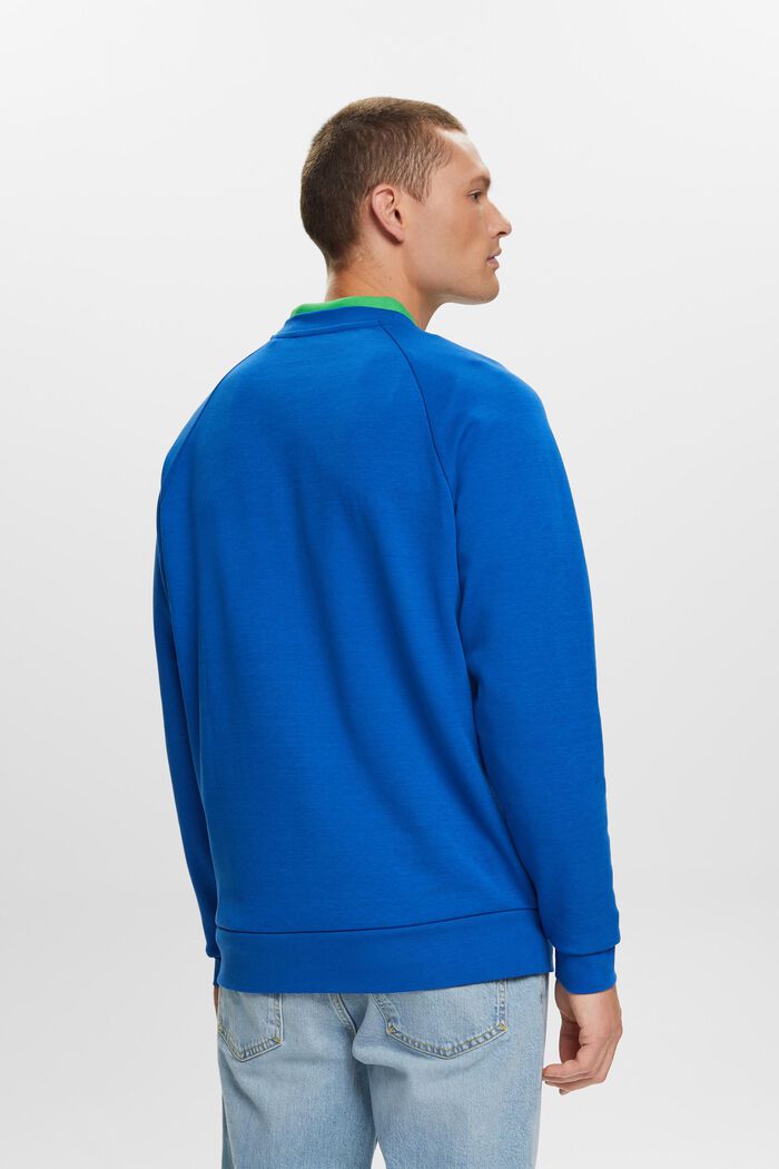 Sweat-shirt basique, en coton mélangé, BRIGHT BLUE, detail image number 3