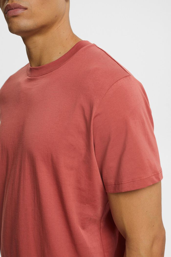 Jersey T-Shirt, 100% Baumwolle, TERRACOTTA, detail image number 0