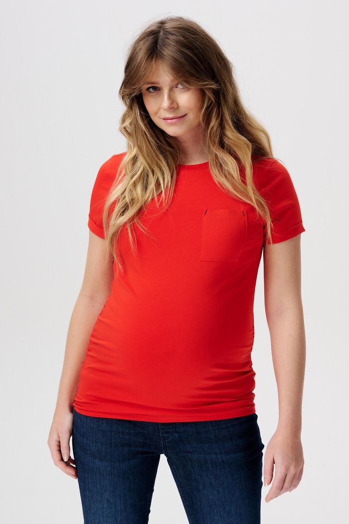 MATERNITY T-Shirt mit kurzen Ärmeln, MISSION RED, detail image number 0