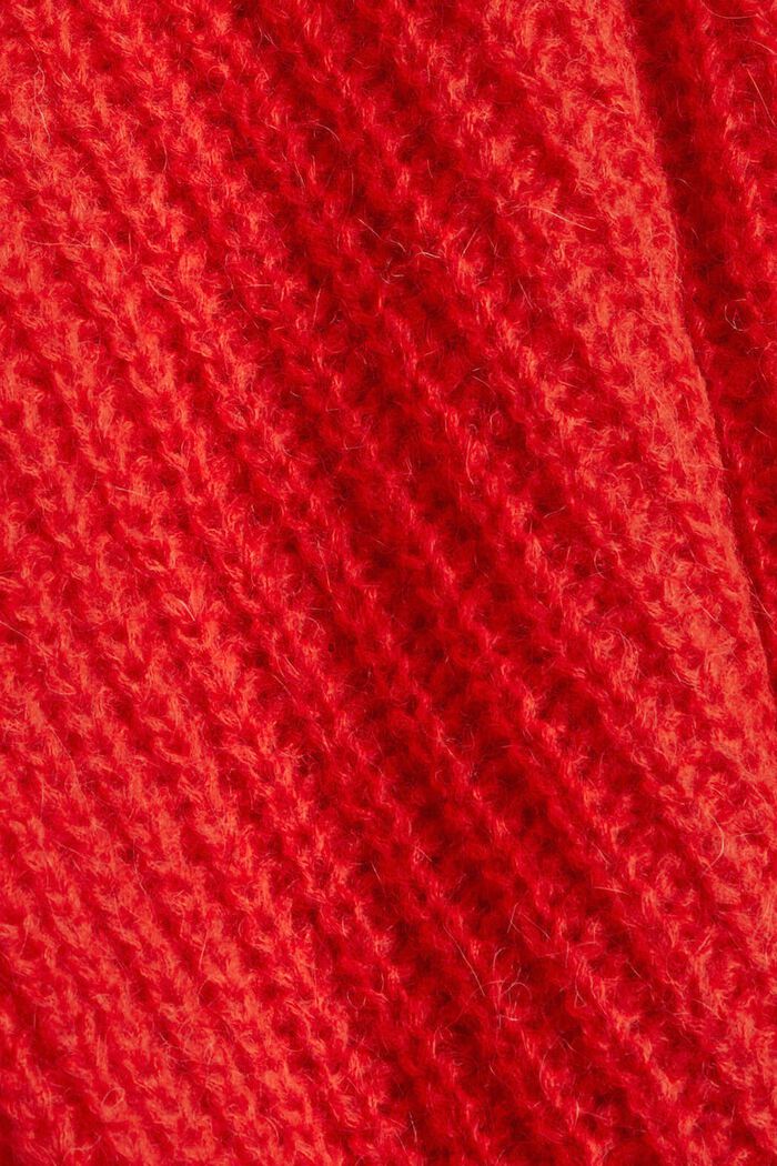 Mit Alpaka: Musterstrick-Pullover, ORANGE RED, detail image number 4